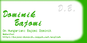 dominik bajomi business card